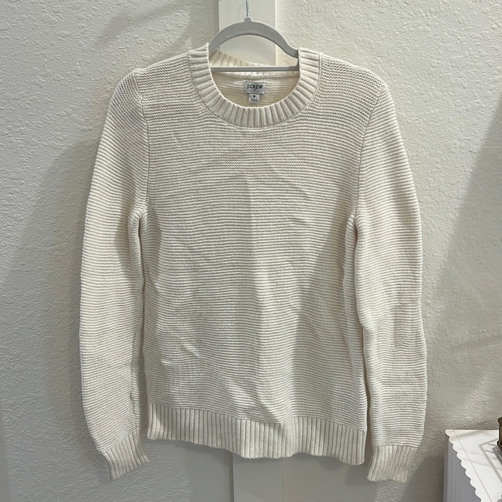 J-Crew Cream Knit Sweater